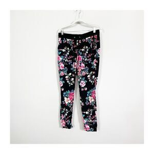 Express Pants Floral Drawstring Loose Fit Pull On Pockets Womens Small